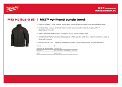 MILWAUKEE M12™ vyhřívaná bunda černá 4933478967 A4 PDF