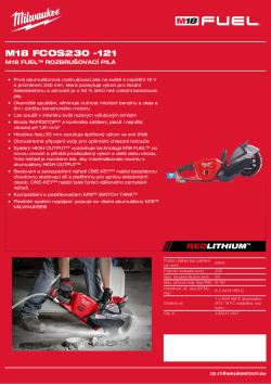 MILWAUKEE M18 FUEL™ rozbrušovací pila 4933471697 A4 PDF