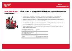 MILWAUKEE M18 FUEL™ magnetická vrtačka s permanentním magnetem 4933451636 A4 PDF