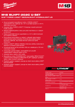 MILWAUKEE M18™ FORCE LOGIC™ Kompaktní bezuhlíkový lis 4933451136 A4 PDF