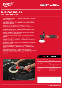 MILWAUKEE M18 FUEL™ leštička 4933451552 A4 PDF