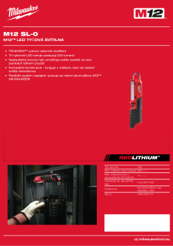 MILWAUKEE M12™ LED tyčová svítilna 4932430178 A4 PDF