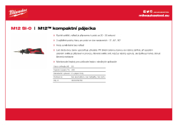 MILWAUKEE M12™ kompaktní páječka 4933459760 A4 PDF