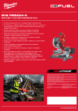 MILWAUKEE M18 FUEL™ 254 mm pokosová pila 4933451729 A4 PDF
