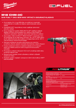 MILWAUKEE M18 FUEL™ 5kg SDS-Max vrtací a bourací kladivo 4933451362 A4 PDF