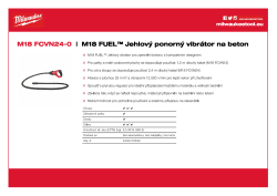 MILWAUKEE M18 FUEL™ Jehlový ponorný vibrátor na beton s kabelem 2,4 m 4933479599 A4 PDF