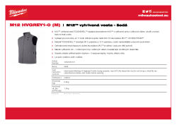 MILWAUKEE M12™ vyhřívaná vesta – šedá 4932480101 A4 PDF