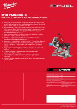 MILWAUKEE M18 FUEL™ ONE-KEY™  305 mm pokosová pila 4933471205 A4 PDF