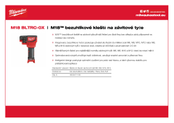 MILWAUKEE M18™ bezúhlíkové kleště na závitové tyče 4933471150 A4 PDF