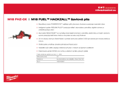 MILWAUKEE M18 FUEL™ HACKZALL™ šavlová pila 4933459887 A4 PDF