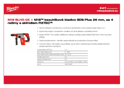 MILWAUKEE M18™ bezuhlíkové kladivo SDS-Plus 26 mm, se 4 režimy a sklíčidlem FIXTEC™ 4933478891 A4 PDF