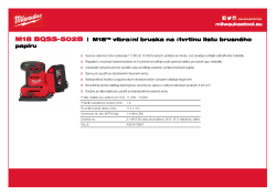 MILWAUKEE M18™ vibrační bruska na čtvrtinu listu brusného papíru 4933479967 A4 PDF