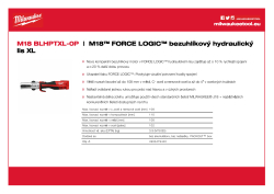 MILWAUKEE M18™ FORCE LOGIC™ bezuhlíkový hydraulický lis XL 4933479440 A4 PDF