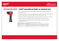 MILWAUKEE M18™ bezúhlíkové kleště na závitové tyče 4933471151 A4 PDF