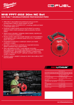 MILWAUKEE M18 FUEL™ akumulátorové protahovací pero nevodivá sada 4933471954 A4 PDF