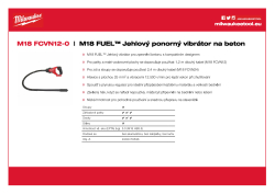 MILWAUKEE M18 FUEL™ Jehlový ponorný vibrátor na beton s kabelem 1,2 m 4933479596 A4 PDF