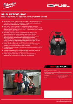 MILWAUKEE M18 FUEL™ volně stojící čistič potrubí 16 mm 4933459709 A4 PDF