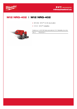 MILWAUKEE M12™ sada akumulátorů a nabíječky 4933459211 A4 PDF