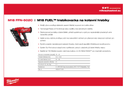 MILWAUKEE M18 FUEL™ 34° hřebíkovačka na kotevní hřebíky 4933471404 A4 PDF