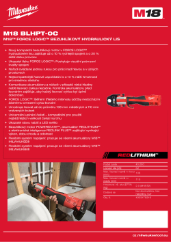 MILWAUKEE M18™ FORCE LOGIC™ bezuhlékový hydraulický lis 4933478248 A4 PDF