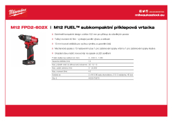 MILWAUKEE M12 FUEL™ subkompaktní příklepová vrtačka 4933479870 A4 PDF