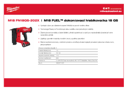 MILWAUKEE M18 FUEL™ Dokončovací hřebíkovačka 18 GA 4933471407 A4 PDF
