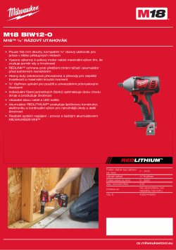 MILWAUKEE M18™  ½″ rázový utahovák 4933443590 A4 PDF