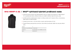 MILWAUKEE M12™ vyhřívaná hybridní prošívaná vesta 4933464370 A4 PDF