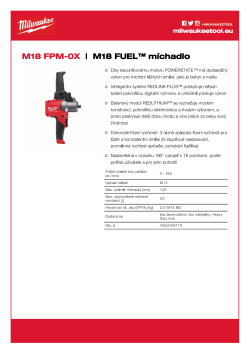 MILWAUKEE M18 FUEL™ míchadlo 4933459719 A4 PDF