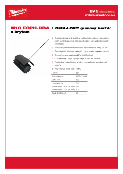 MILWAUKEE QUIK-LOK™ gumový kartáč s krytem 4932479984 A4 PDF