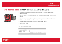 MILWAUKEE M18™ extrická bruska 4933464229 A4 PDF
