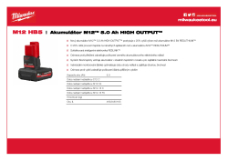 MILWAUKEE M12™ HIGH OUTPUT™ akumulátor 5,0 Ah 4932480165 A4 PDF