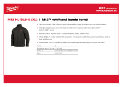 MILWAUKEE M12™ vyhřívaná bunda černá 4933478970 A4 PDF