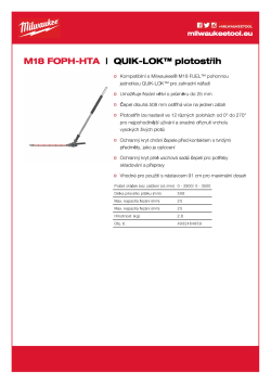 MILWAUKEE QUIK-LOK™ plotostřih 4932464959 A4 PDF