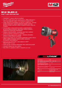 MILWAUKEE M12™ LED reflektor 4933451261 A4 PDF