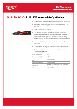 MILWAUKEE M12™ kompaktní páječka 4933459761 A4 PDF