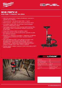 MILWAUKEE M18 FUEL™ vysavač na záda 4933464483 A4 PDF