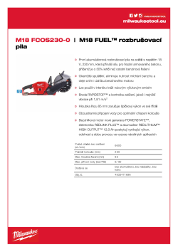 MILWAUKEE M18 FUEL™ rozbrušovací pila 4933471696 A4 PDF