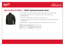MILWAUKEE M12™ vyhřívaná bunda černá 4933479362 A4 PDF