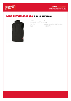 MILWAUKEE M12™ vyhřívaná prošívaná vesta 4932480078 A4 PDF