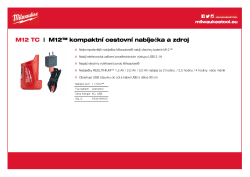 MILWAUKEE M12™ cestovní nabíječka 4932459450 A4 PDF