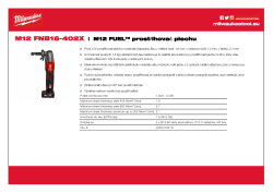 MILWAUKEE M12 FUEL™ prostřihovač plechu 1,6 mm 4933479619 A4 PDF