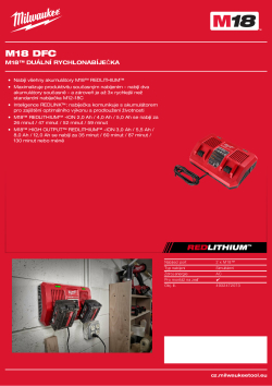MILWAUKEE M18™ duální rychlonabíječka 4932472073 A4 PDF