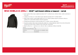 MILWAUKEE M12™ vyhřívaná mikina s kapucí - černá 4932480065 A4 PDF