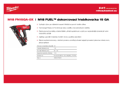 MILWAUKEE M18 FUEL™ dokončovací hřebíkovačka 15 GA 4933478091 A4 PDF