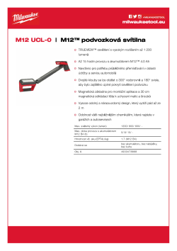 MILWAUKEE M12™ podvozková svítilna 4933478868 A4 PDF