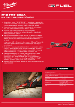 MILWAUKEE M18 FUEL™ Multifunkční nářadí 4933478492 A4 PDF