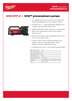 MILWAUKEE M18™ přečerpávací pumpa 4933471494 A4 PDF