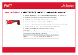 MILWAUKEE M18™ FORCE LOGIC™ Hydraulický děrovač 4933451202 A4 PDF