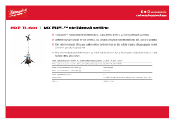 MILWAUKEE MX FUEL™ stožárová svítilna 4933471844 A4 PDF